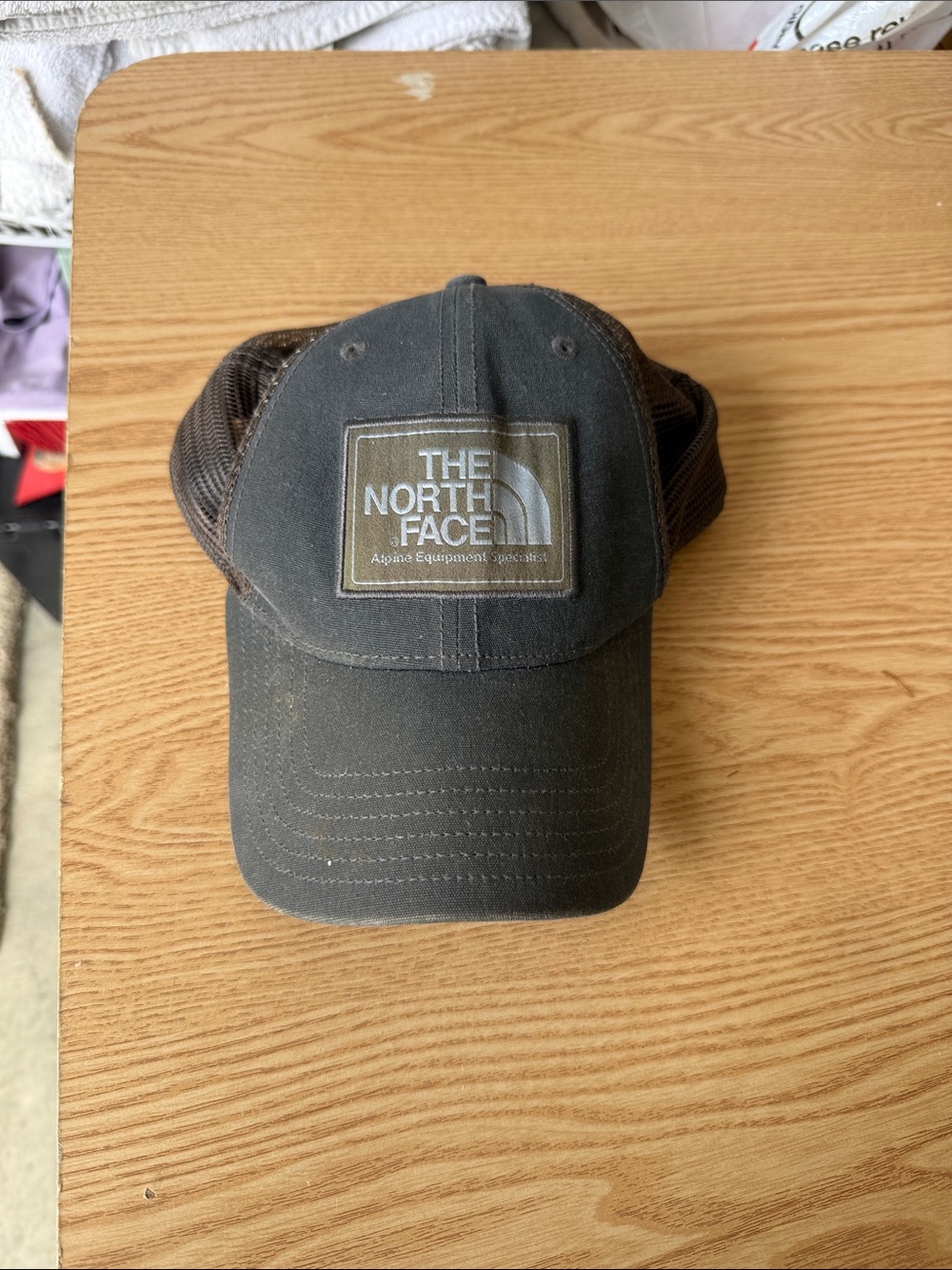 The North Face Brown and Black Mesh Trucker Hat